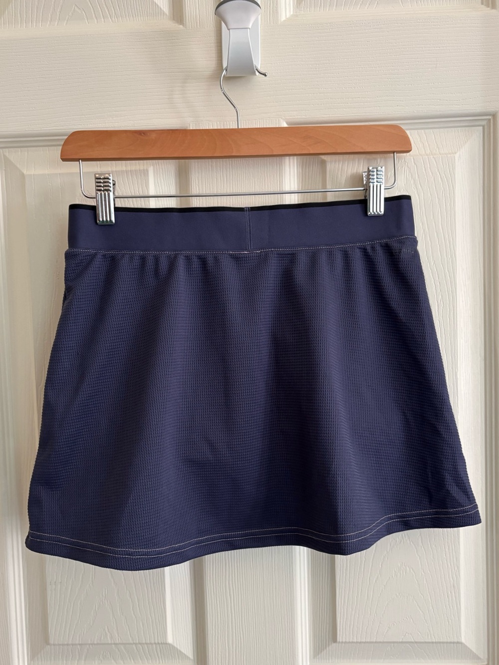 adidas Navy Mini Skirt with Pink Logo - Picture 3 of 6